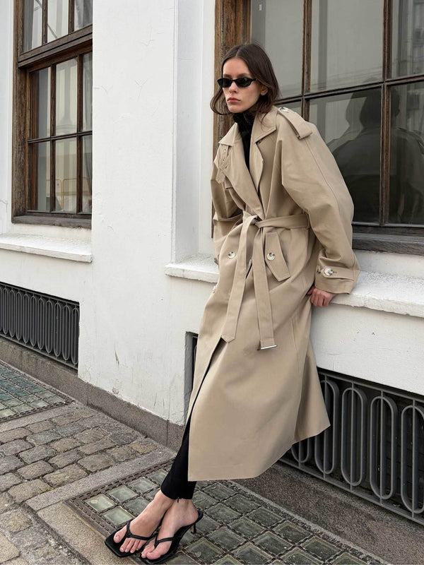 HEATHER TRENCHKAPPA - BEIGE