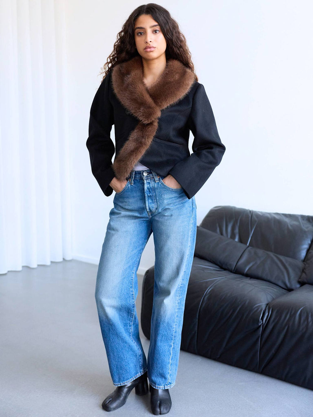 SLOANE JACKET - BLACK/BROWN