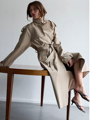 HEATHER TRENCHKAPPA - BEIGE
