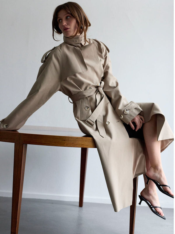 HEATHER TRENCHKAPPA - BEIGE