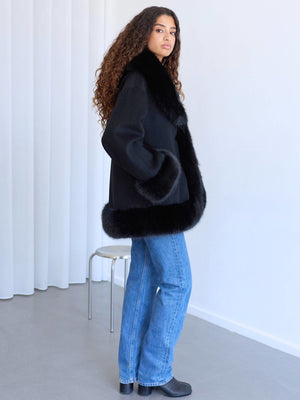 ASTRA CAPE JACKET - BLACK