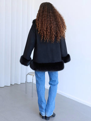 ASTRA CAPE JACKET - BLACK
