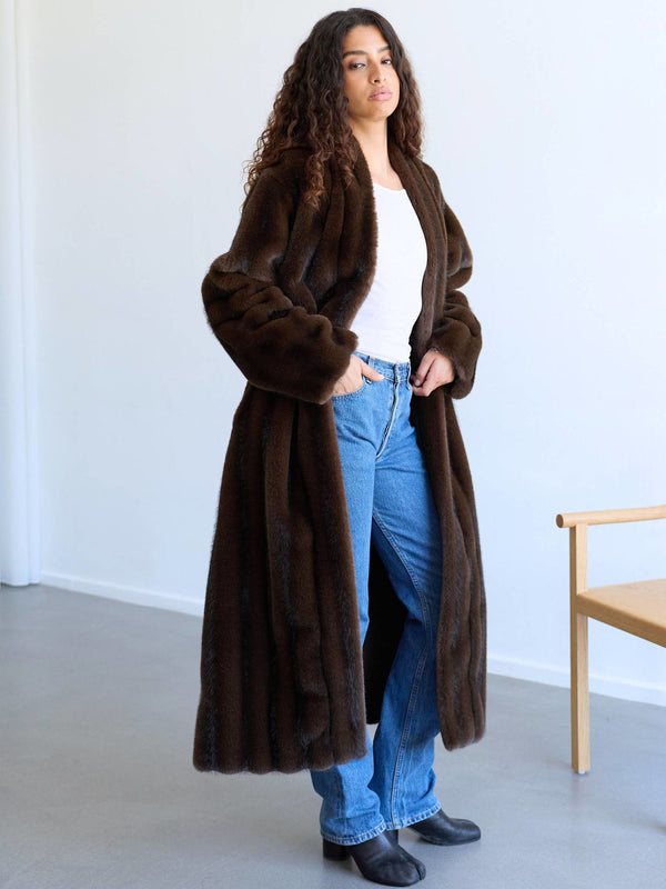LEONA COAT - BROWN