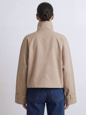 SKYLER CROPPAD JACKA - BEIGE