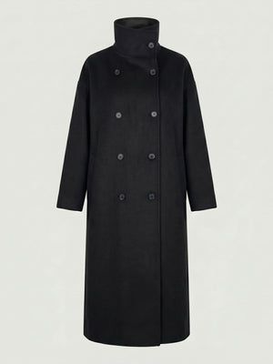 SOLAN WOOL COAT - BLACK