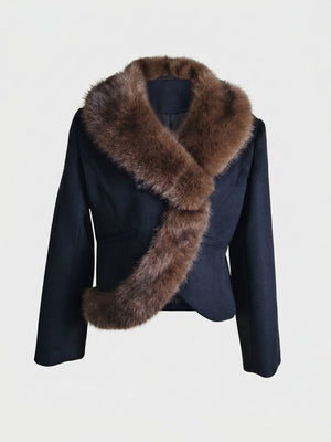 SLOANE JACKET - BLACK/BROWN
