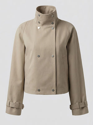 SKYLER CROPPAD JACKA - BEIGE