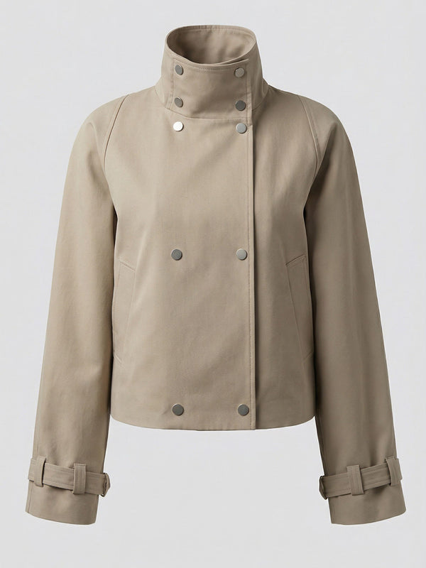 SKYLER CROPPAD JACKA - BEIGE